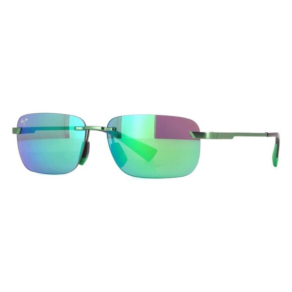 New MAUI JIM Lanakila Green Polarised Square GM624 15 Sunglasses Women - Picture 1 of 4